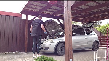Kleiner Autocheck in Legging