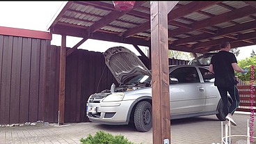 Kleiner Autocheck in Legging