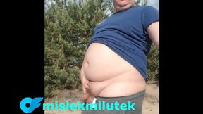 small dick&#x1F346; outdoor solo play with teddy bear