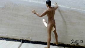 Tiny Sank in Bath Tub - Neighbor Caught Peeping at a Giantess Having Her Bath, Water Play