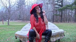 Outdoor Red Hat and a Cigarette - HD