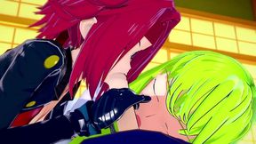 cc and kallen have fun with lelouch - code geass parody