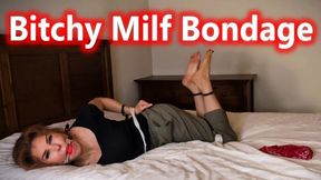 Bitchy Milf Bondage - Candle Boxxx Ballgagged, Ziptie And Rope Bound DID Struggling 4k