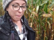 Halloween Week! A Naughty Flash In The Corn Maze