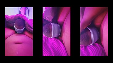 Eating BBW pussy while blindfolded