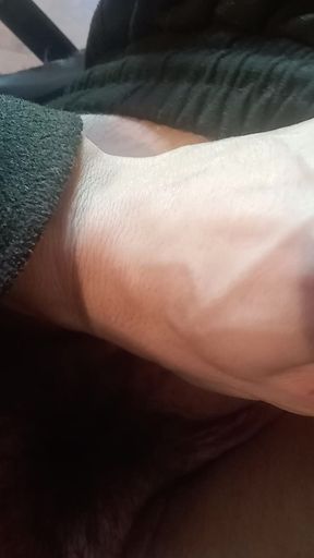 Hairy cock up close is horny well