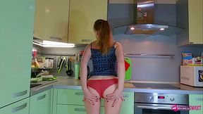 Blowjob from a Amateur Russian Girl with Beautiful Eyes. She love suck and take cum in mouth! - POV sucking cock! Active porn by Nata Sweet