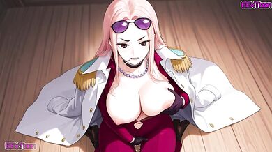 One Piece Hentai Anime - Big Tits Hina Blow Job Hentai by eextoon