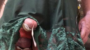 Crossdresser cums hard and long hands free with electricity