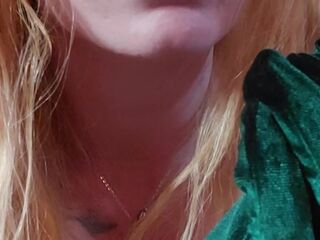 Petite Boobs Smokes Cigar in Gloves