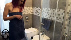 Interrupted delivery dude ruined my intense fingering&#x1F449; and creampie climax&#x1F680;!
