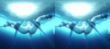 Arlecchino underwater tentacle hentai - VR 3D Anime