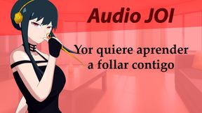 Spanish Audio JOI hentai, Yor quiere practicar sexo contigo.