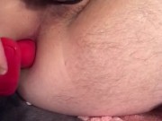 Guy in cock lock playing with my shaved ass!