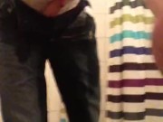 Wetting my pants and smelling and licking them