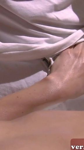 Jaw-dropping moment from &quot;German blond skinny teen seduced at oil massage&quot;
