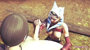 star wars hentai - ahsoka handjob & boobjob - japanese asian manga anime porn