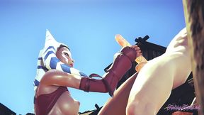 star wars hentai - ahsoka handjob & boobjob - japanese asian manga anime porn