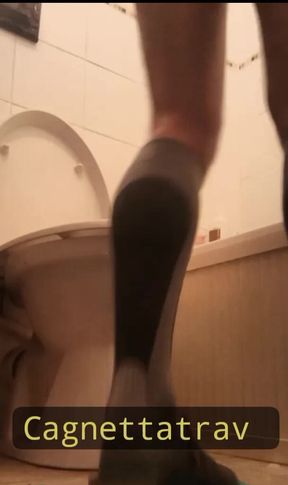 Sissy cagnettatrav slut shaving pussy and bbc dildo