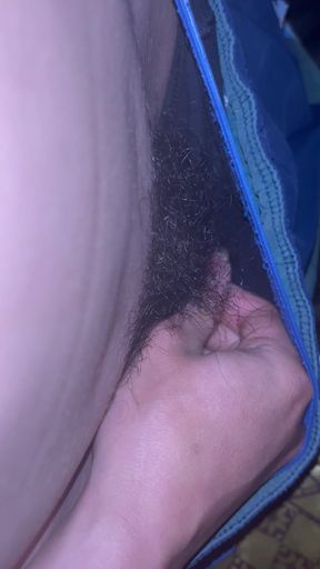 Teen Jerks Tiny Dick in Tent While Camping and Cum Over Hand