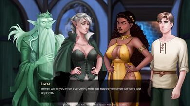 Public animated elf legend playthrough with big boobs and big cock joystick outside
