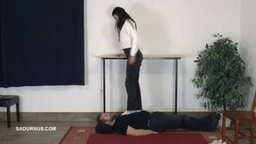 Slave under the feet of Mistress Natasha wmv Sock A