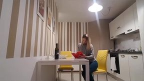 Girl reading and farting hard