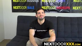Julian Brady strokes his cock post-interview reveal