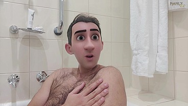 Step Gay Dad - Bath Buddies - Hot house with sexual tension so thick it ends up all over stepdad's sexy toes - Manlyfoot
