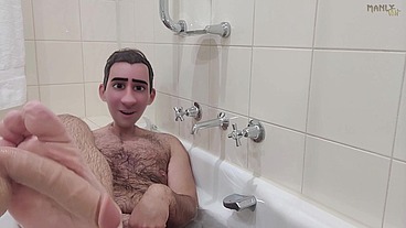 Step Gay Dad - Bath Buddies - Hot house with sexual tension so thick it ends up all over stepdad's sexy toes - Manlyfoot