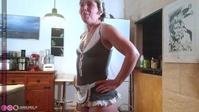 a slutty porn cleaner gets roughtly fucked on the ground