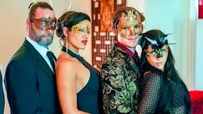 Masquerade swap party ends with stepfamilies fucking everyone in the same damn mansion tonight
