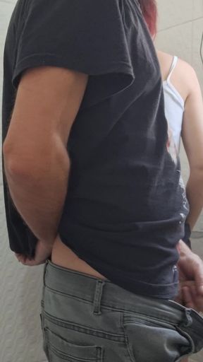 Stunning moment from "Fucked by a stranger in the bathroom of a barback without a condom!"