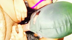 My skinny stepsister sucking dick and riding