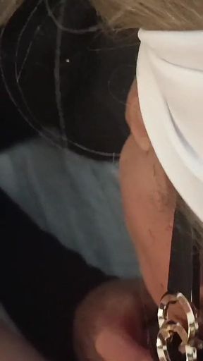 MILF in Sunglasses Gives POV Blowjob with Cumshot