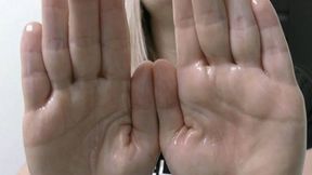 You let us stare at the lines on the palm close up and oiled up MP4 FULL HD 1080p