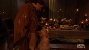Blonde beauty dreams of big cock and anal in medieval fantasy