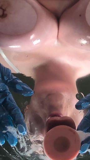 Nurse Lexi's Cum Collection POV: Ass and Tits Pressed on Glass - Handjob, Titfuck, BJ, Wild Ride and Facial