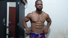 Ripped Bodybuilder Flexing