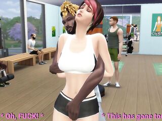 DDSims - Wife Drilled at Gym whilst Spouse Watches - Sims 4