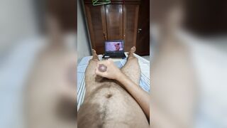 Point of view: Seeing an animated queer porno + jism tonguing
