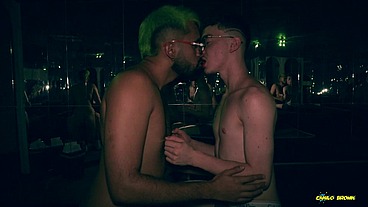 Hot Daddy Camilo Brown Giving an Amazing Cum Swap Blowjob To Big Cock Beautiful Twink Nicolas Mucci