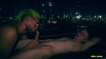 Hot Daddy Camilo Brown Giving an Amazing Cum Swap Blowjob To Big Cock Beautiful Twink Nicolas Mucci
