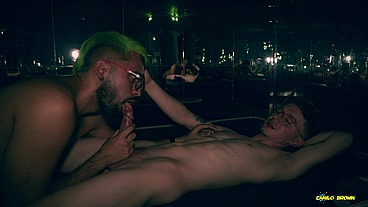 Hot Daddy Camilo Brown Giving an Amazing Cum Swap Blowjob To Big Cock Beautiful Twink Nicolas Mucci