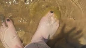 Feet at the lake