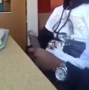 Stroking my big black cock