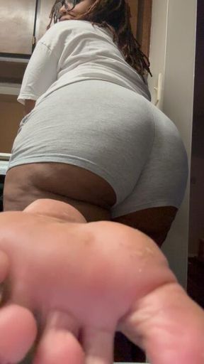 Lick them clean!  POV FOOTWORSHIP