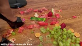 Squashing Fruits in My Black High Heels