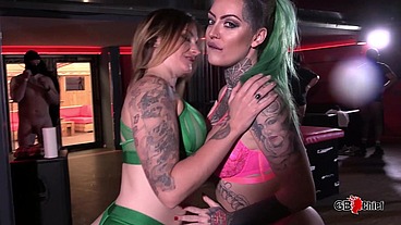 Epic creampie gangbang with Adreena and Phoenix