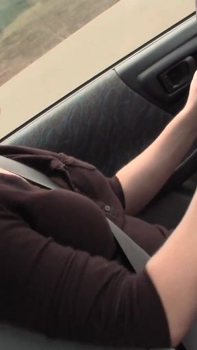 Stunning moment from &quot;A Yanks Compilation: Car Masturbation&quot;